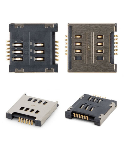 Конектор SIM LG D285/D325/D380/E455/E615/P715/T370/T375 на 2 SIM