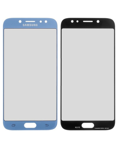 Скло дисплея Samsung J730 Galaxy J7 2017 (Блакитне/Срібне)