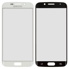 Скло дисплея Samsung G925 Galaxy S6 Edge (Біле) Original