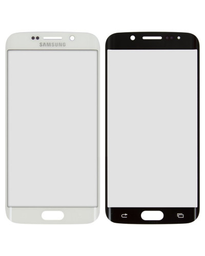Скло дисплея Samsung G925 Galaxy S6 Edge (Біле) Original