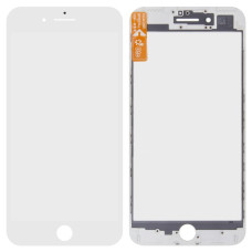 Скло дисплея Apple iPhone 7 Plus в рамці з OCA (Біле) G+OCA Pro