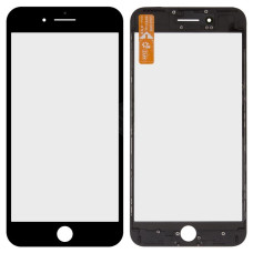 Скло дисплея Apple iPhone 7 Plus в рамці з OCA (Чорне) G+OCA Pro