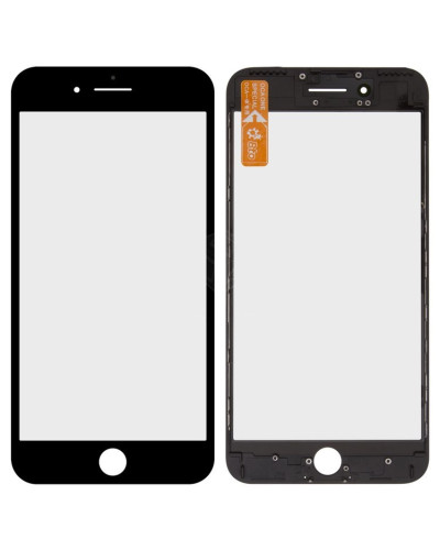 Скло дисплея Apple iPhone 7 Plus в рамці з OCA (Чорне) G+OCA Pro