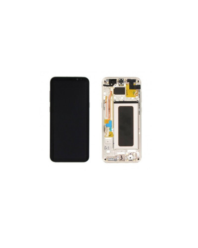 Дисплей Samsung G955 Galaxy S8 Plus з сенсором в рамці (Золотий) Service Original