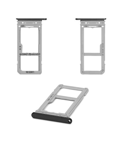 Тримач Sim-карти Samsung G950 Galaxy S8 / G955 Galaxy S8+ (Чорний) Dual Sim