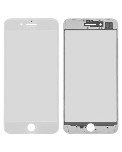 Скло дисплея Apple iPhone 8 Plus в рамці з OCA (Біле) G+OCA Pro