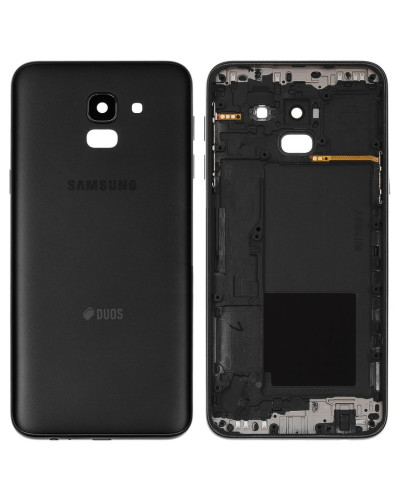 Задня кришка Samsung J600 Galaxy J6 2018 з склом камери (Чорна) Original