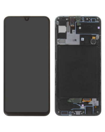 Дисплей Samsung A307 Galaxy A30s 2019 з сенсором в рамці (Чорний) Service Original