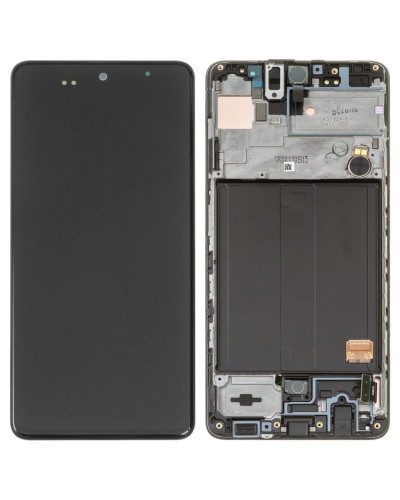 Дисплей Samsung A515 Galaxy A51 2020 з сенсором в рамці (Чорний) Service Original