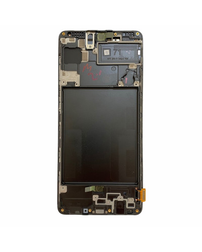 Дисплей Samsung A715 Galaxy A71 2020 з сенсором в рамці (Чорний) Service Original