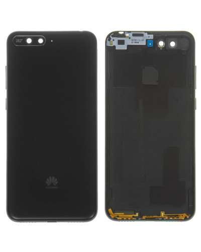 Задня кришка Huawei Y6 Prime 2018 з склом камери (Чорна) Original