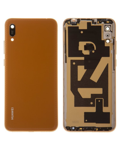 Задня кришка Huawei Y6 2019 з склом камери (Коричнева) Original