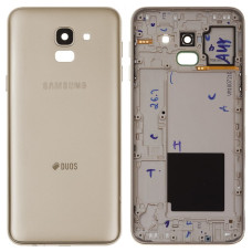 Задня кришка Samsung J600 Galaxy J6 2018 з склом камери (Золотиста) Original