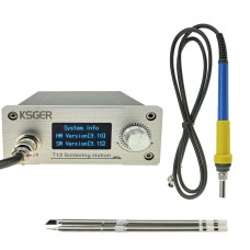 Паяльна станція KSGER T12 Soldering Iron Station STM32 V3.1S OLED (жало T12-K, T12-ILS + паяльник + шнур живлення)