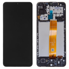 Дисплей Samsung M127 Galaxy M12 з сенсором в рамці (Чорний) Original Pack