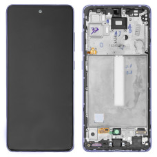 Дисплей Samsung A525 Galaxy A52 2021 / A526 Galaxy A52 5G / A528 Galaxy A52s 5G з сенсором в рамці (Фіолетовий) Service Original