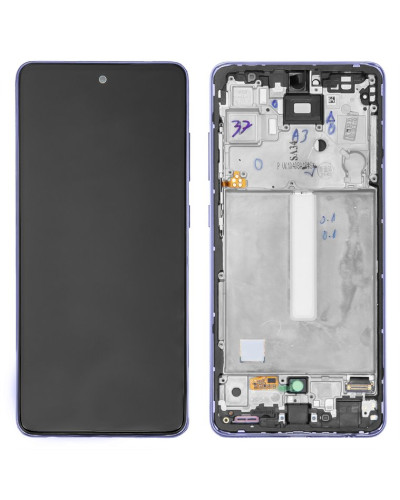 Дисплей Samsung A525 Galaxy A52 2021 / A526 Galaxy A52 5G / A528 Galaxy A52s 5G з сенсором в рамці (Фіолетовий) Service Original