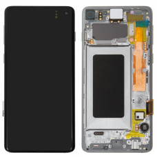 Дисплей Samsung G973 Galaxy S10 з сенсором в рамці (Білий) Service Original