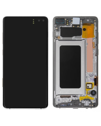 Дисплей Samsung G975 Galaxy S10 Plus з сенсором в рамці (Ceramic White) Service Original