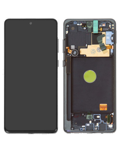 Дисплей Samsung N770 Galaxy Note 10 Lite з сенсором в рамці (Чорний) Service Original