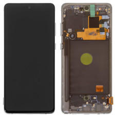 Дисплей Samsung N770 Galaxy Note 10 Lite з сенсором в рамці (Срібний) Service Original