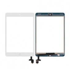 Сенсор Apple iPad Mini / A1432 / A1454 / A1455 / Mini 2 / A1489 / A1490 / A1491 з кнопкою Home та мікросхемою (Білий) High Quality
