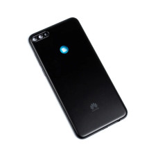 Задня кришка Huawei Y7 2018 з склом камери (Чорна) Original