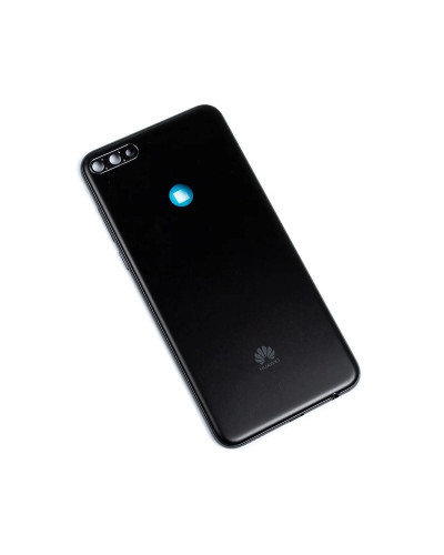 Задня кришка Huawei Y7 2018 з склом камери (Чорна) Original