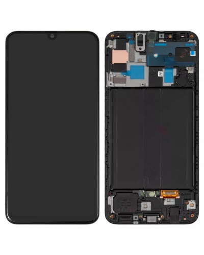 Дисплей Samsung A505 Galaxy A50 2019 з сенсором в рамці (Чорний) OLED