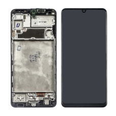 Дисплей Samsung A225 Galaxy A22 4G 2021 з сенсором в рамці (Чорний) Original Assembled