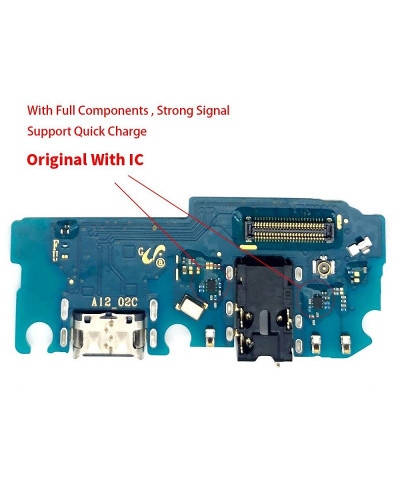 Плата зарядки Samsung A125 Galaxy A12 / M127 Galaxy M12 з компонентами / ORIGINAL