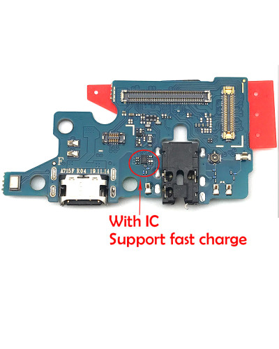 Плата зарядки Samsung A715 Galaxy A71 2020 з компонентами / ORIGINAL