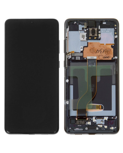 Дисплей Samsung G985 Galaxy S20 Plus / G986 Galaxy S20 Plus 5G з сенсором в рамці (Чорний) Service Original