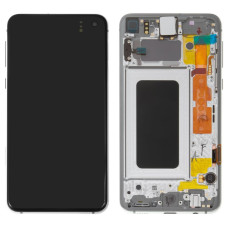 Дисплей Samsung G970 Galaxy S10e з сенсором в рамці (Білий) Service Original