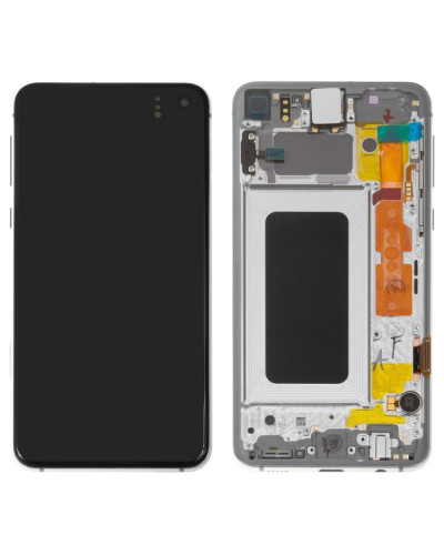 Дисплей Samsung G970 Galaxy S10e з сенсором в рамці (Білий) Service Original