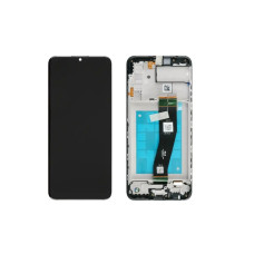 Дисплей Samsung A025G Galaxy A02s 2021 (163 х 72мм.) з сенсором в рамці (Чорний) Original Pack