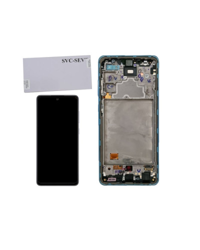 Дисплей Samsung A725 Galaxy A72 2021 з сенсором в рамці (Синій) Service Original