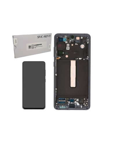 Дисплей Samsung G990 Galaxy S21 FE з сенсором в рамці (Сірий) Service Original