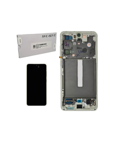 Дисплей Samsung G990 Galaxy S21 FE з сенсором в рамці (Зелений) Service Original