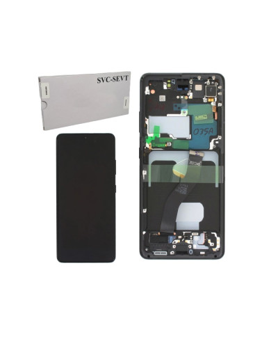 Дисплей Samsung G998 Galaxy S21 Ultra з сенсором в рамці (Чорний) Original Assembled