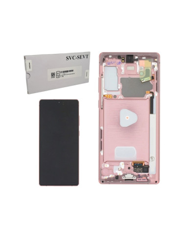 Дисплей Samsung N980 Galaxy Note 20 / N981 Galaxy Note 20 5G сенсором в рамці (Бронзовий) Service Original
