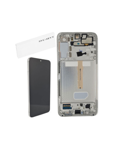 Дисплей Samsung S906 Galaxy S22 Plus з сенсором в рамці (Білий) Service Original