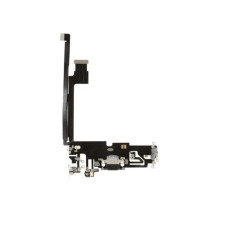 Шлейф Apple iPhone 12 Pro Max на зарядку з мікрофоном (Чорний) ORIGINAL 100% / знятий з телефону