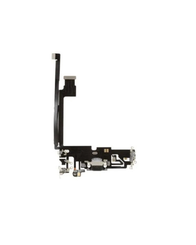 Шлейф Apple iPhone 12 Pro Max на зарядку з мікрофоном (Чорний) ORIGINAL 100% / знятий з телефону