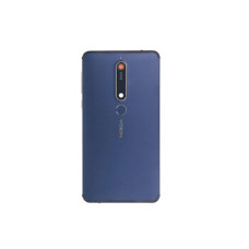 Задня кришка Nokia 6.1 з склом камери та шлейфом Touch ID (Синя) Original