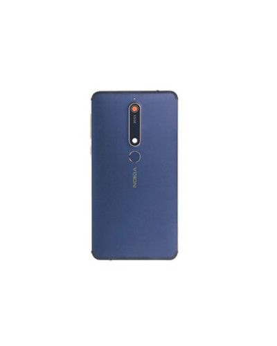 Задня кришка Nokia 6.1 з склом камери та шлейфом Touch ID (Синя) Original