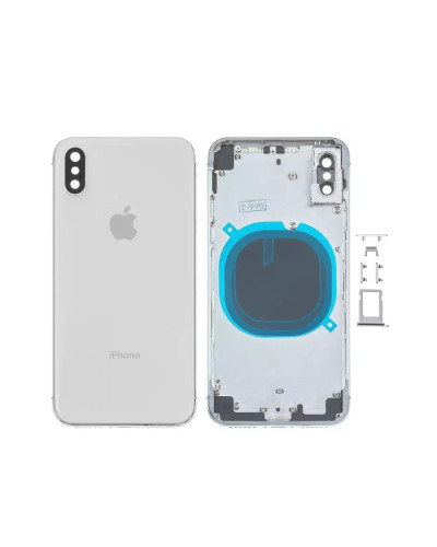 Корпус Apple iPhone X (Silver) з склом камери / Original PRC