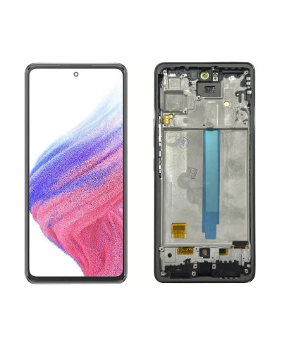 Дисплей Samsung A536 Galaxy A53 5G 2022 з сенсором в рамці (Чорний) OLED / small lcd