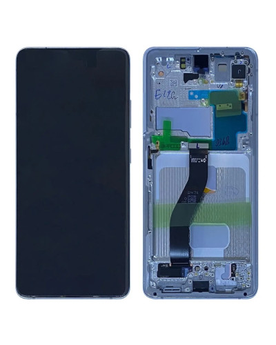 Дисплей Samsung G998 Galaxy S21 Ultra з сенсором в рамці (Срібний) Original Assembled