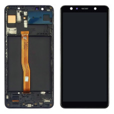 Дисплей Samsung A750 Galaxy A7 2018 з сенсором в рамці (Чорний) OLED